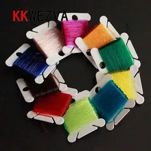 10 Card Diameter 1MM Clear Stretch Rib Round Larvae Lace Nymph Ribbing Material Body Fly Tying Line submerged fly bait material