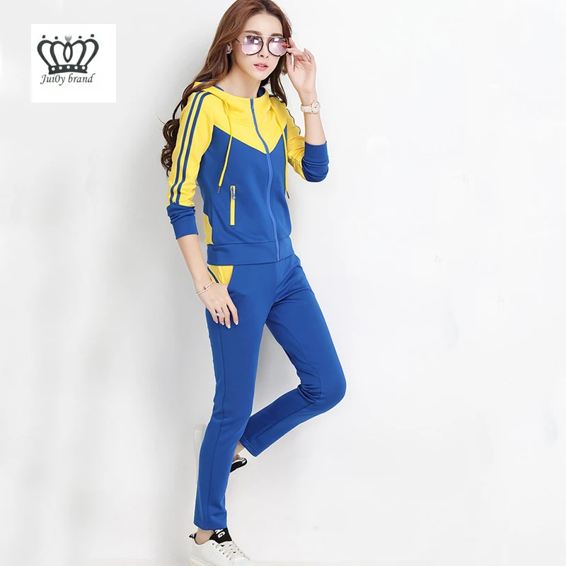 

Fruhling Weibliche Sport Anzuge Damen Nehmen 2 Stucke Sets Baumwolle frauen zipper Tops und Lange Hosen Weibliche Trainingsanzug