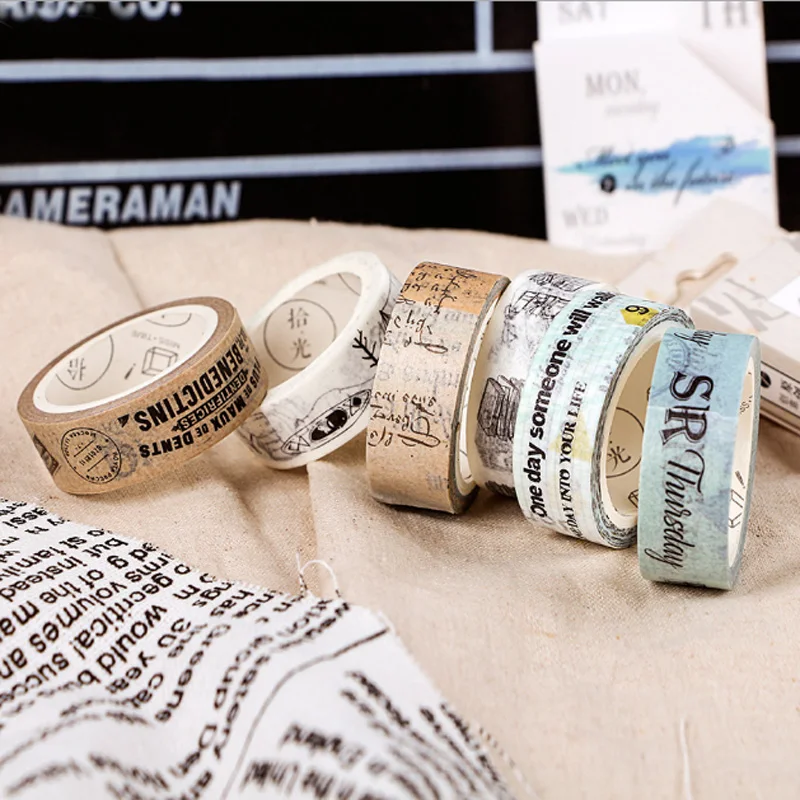 

15mm x 7M Simple series Washi tape DIY decorative Diary Scrapbook paper tapes kawaii adhesive tape label sticker stationery
