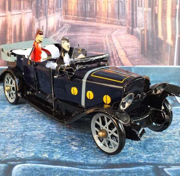 Free Shipping Nostalgic Cars Clockwork Toys Collectible Retro Car Wind UpTin Gift For Kids And Adults |