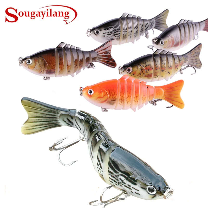 Sougayilang 5 шт. Swimbait приманка для рыбалки многосоставная искусственная Реалистичная