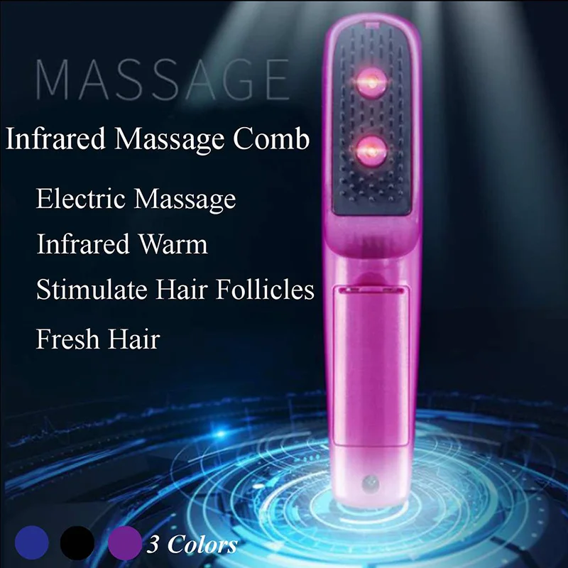 

Electric Negative Ionic Hair Brush Loss Laser Treatment Hair Growth Comb Barber Combs Doctor Medical Health Massage Hairbrush