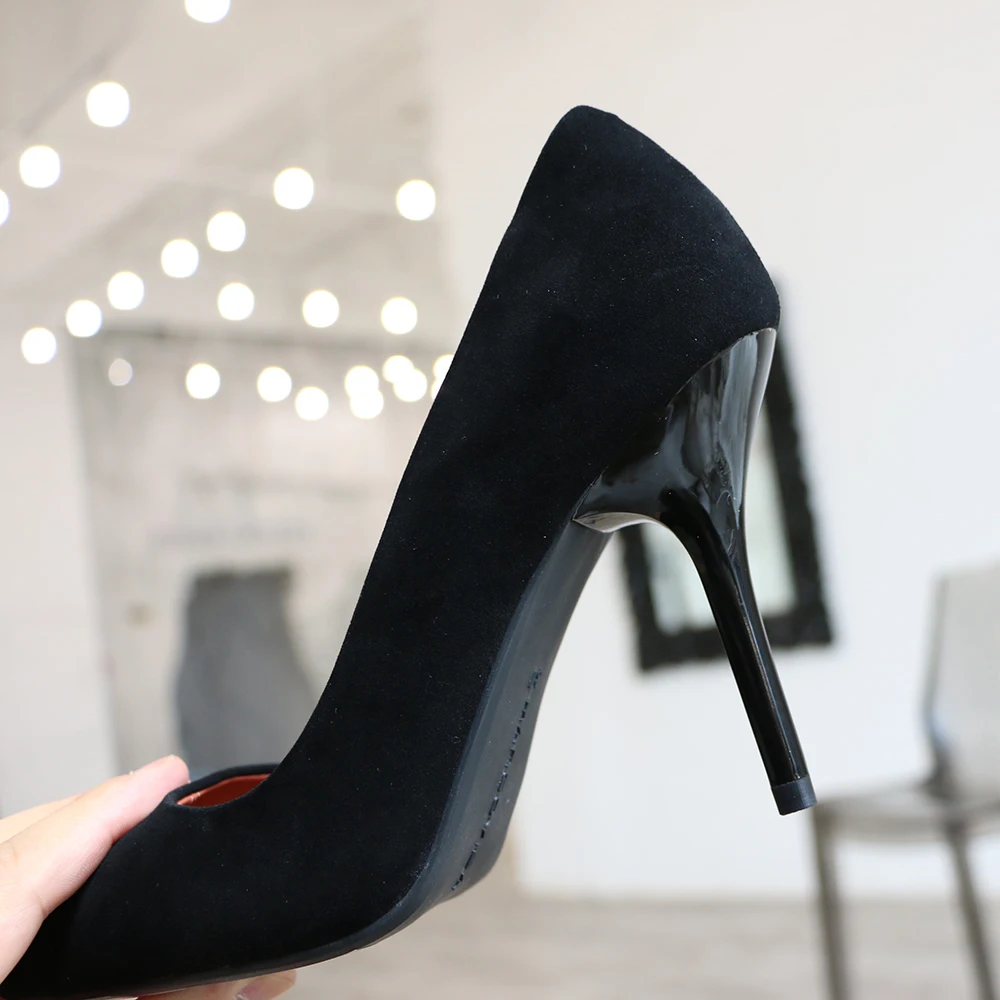 Pointed High Heels/Women's Pumps Are Designed For Elegant Fashion Women To Work And Made Of Genuine Leather 2019 MANGOYISA