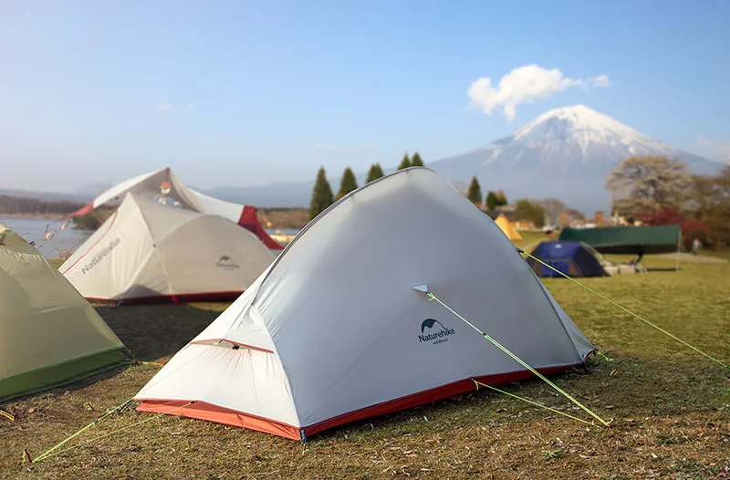 Naturehike модернизированный CloudUp 2 Сверхлегкий тент отдельно стоящий 20D ткань палатки для кемпинга для 2 человек с бесплатным ковриком