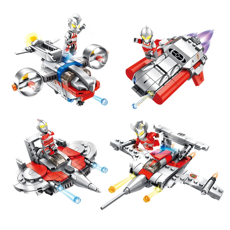 

Spaceship Building Blocks Assembled Toys Fighter ATman 4 Styles 188-198pcs Children's Favorite Hero Gift for Kids