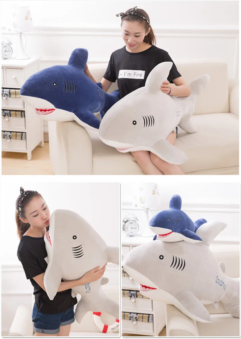 New Style Shark Plush Toys Big Fish Cloth Doll Whale Soft Stuffed Plush Animals Doll Children Birthday Gift 8