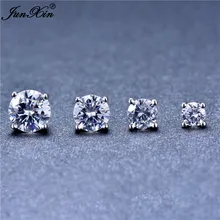 4 пары женские роскошные круглые серьги с цирконом, Новое поступление 925 пробы Серебряное обручальное кольцо ювелирные изделия из жемчуга 5/6/7/8 мм, серьги со шпилькой, для Для женщин