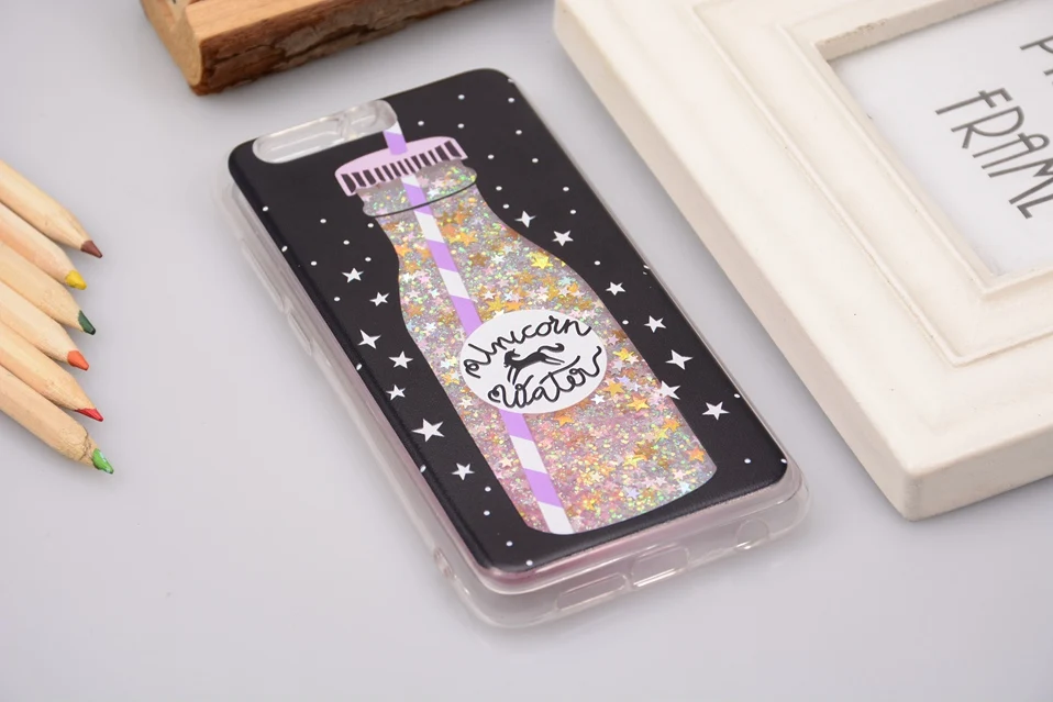 Reaoom for Huawei Honor 9 Case Glitter Dynamic Liquid Colorful Star Quicksand Cute Bottle Unicorn Cover for Huawei Honor 9       (1)