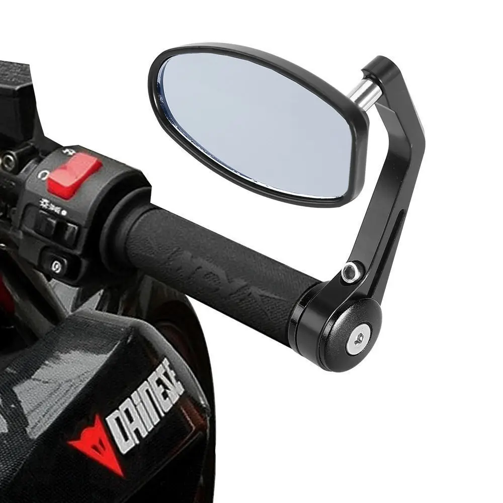 

1 Pair 7/8" 22mm Universal Motorcycle Aluminum Rear View Black Handle Bar End Side Rearview Mirrors