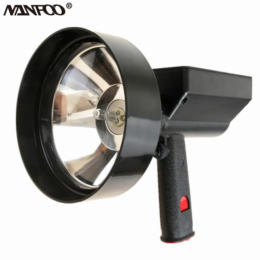 Rechargeable 1000LM Halogen 100W 150mm/175mm Handheld Hunting Fishing