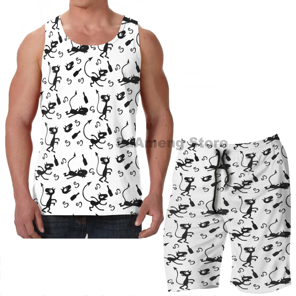 

Summer Casual funny print men Tank Tops Women LUCI Disenchantment men Board beach shorts women sets fitness sleeveless vest