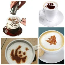 16 шт./компл. прекрасный кофе Рисование плесень печать модель посыпать порошок коврики посуда инструменты Горячие HY99 DC28