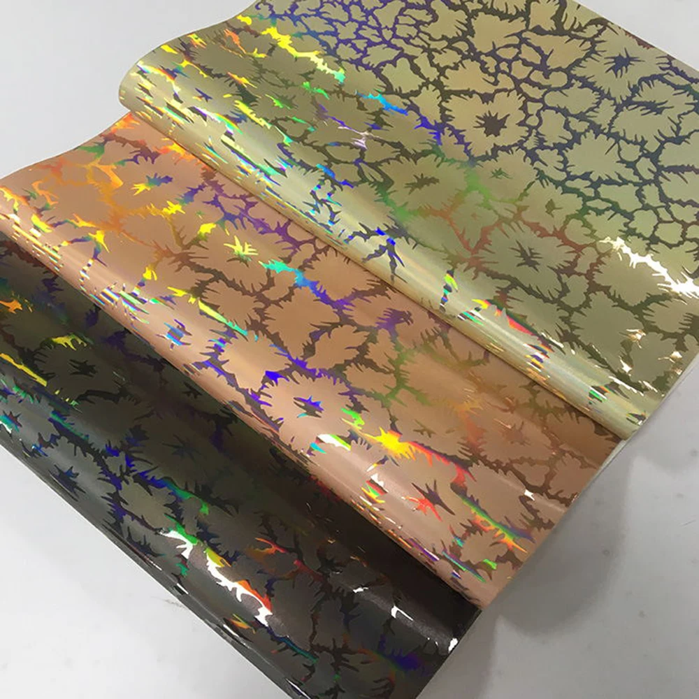 

Lychee Life DIY A4 Metal Laser Embossing PU Leather Fabric High Quality Synthetic Leather Sewing Material