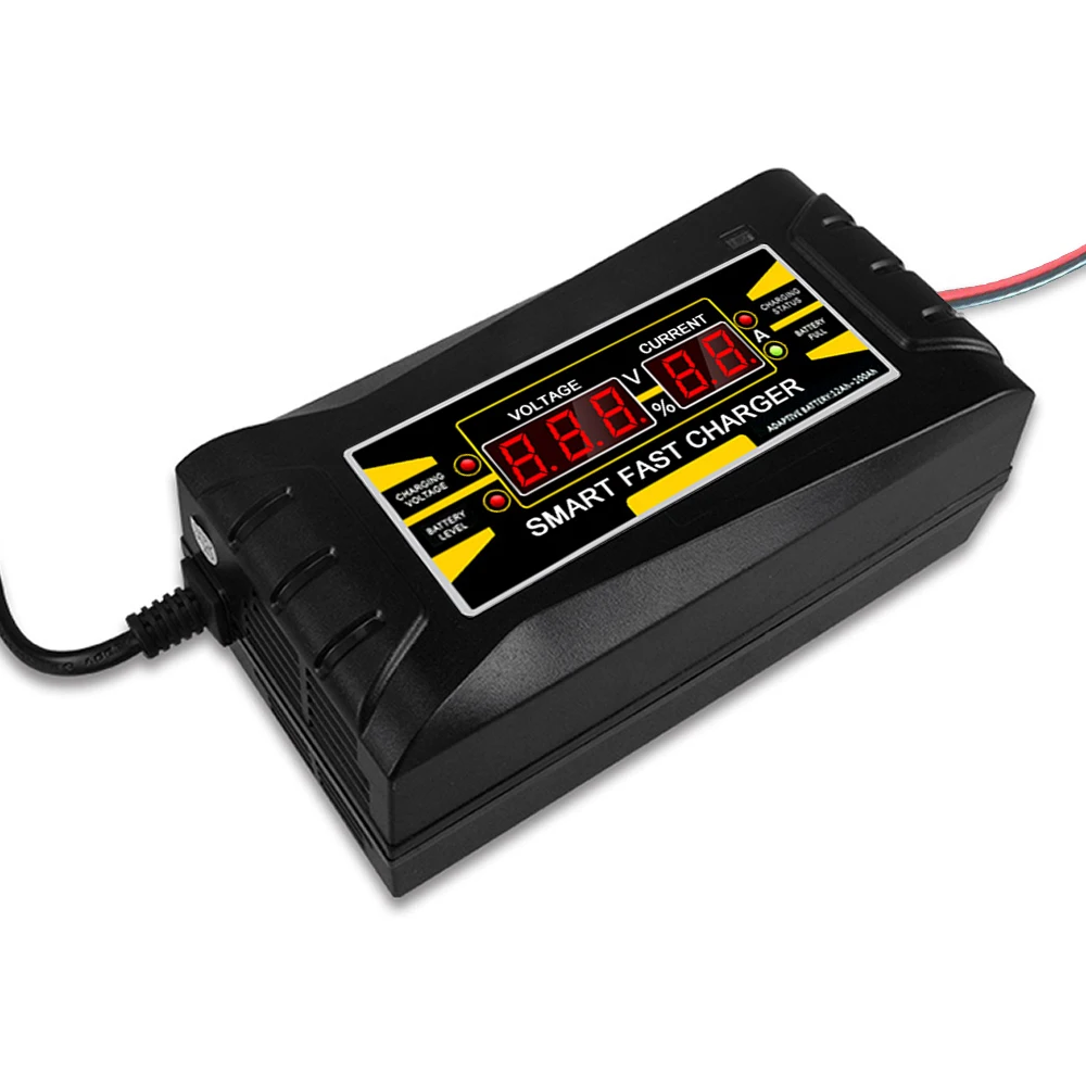 Car Battery Charger Full Automatic 150V/250V To 12V 6A Fast Power Charging For Wet Dry Lead Acid Digital LCD Display EU Plug