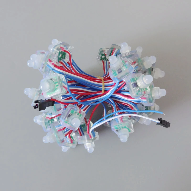 1500 шт./лот DC5V 12 мм 2811 квадратный рассеянный цифровой ws2811 адресная RGB светодиодная