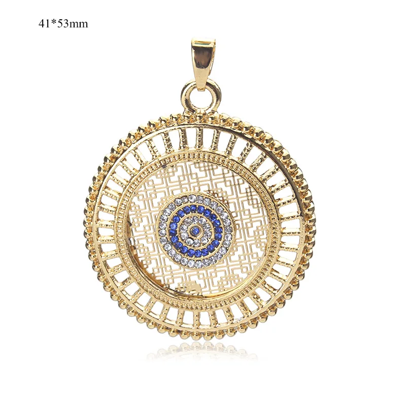 

EVIL EYE 1pc new fashion gold Alloy evil eye pendant jewelry accessories micro pave pendant for women eye Braided necklace