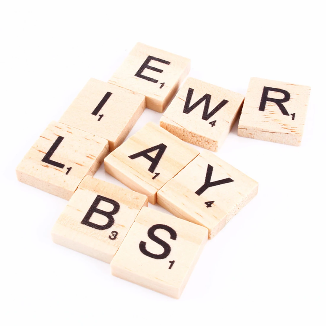 Home Decor 100pcs English Words Wooden Letters Alphabet Tiles