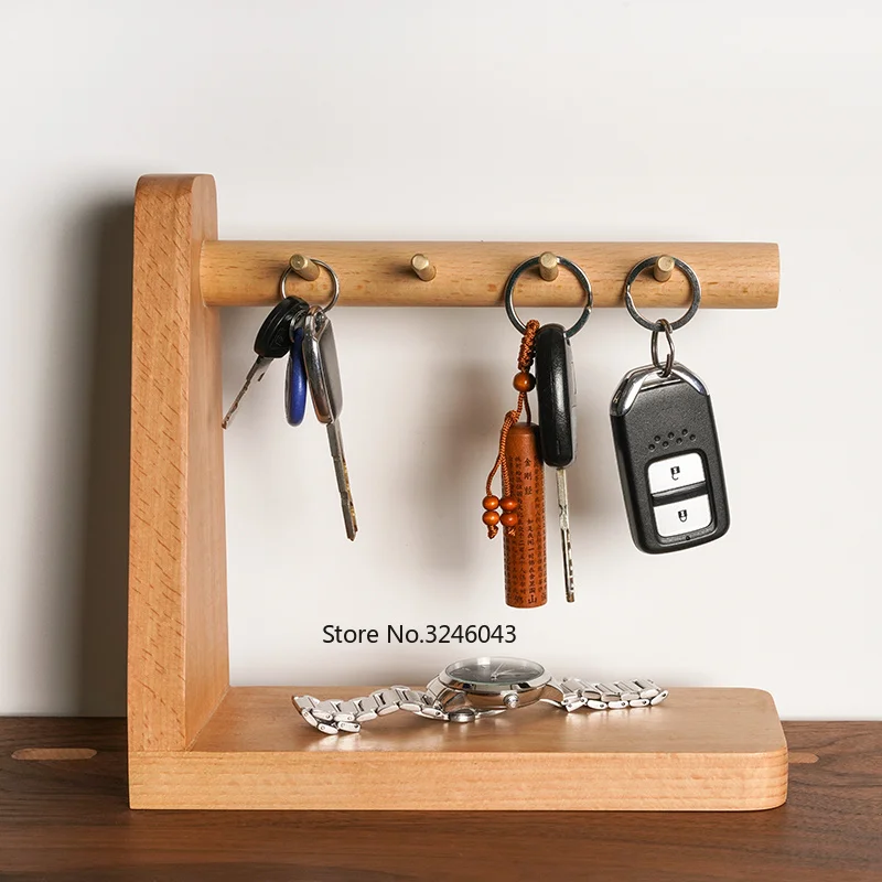 

Nordic creative solid brass key hook Para colgar las llaves Console desktop key storage ornaments rack elephant key holder