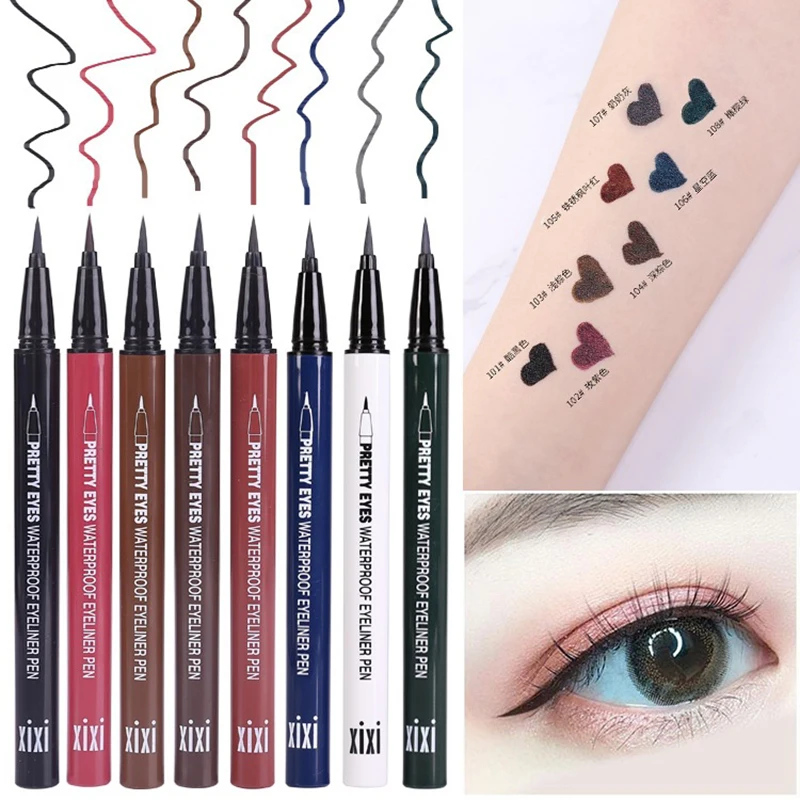 

XIXI New 8 Colors Waterproof Liquid Eyeliner Make Up Beauty Comestics Long-lasting Eye Liner Pencil Makeup Tools For Eyeshadow