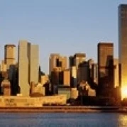 Skyline  Manhattan  New York State  USA Poster Print (18 x 6)