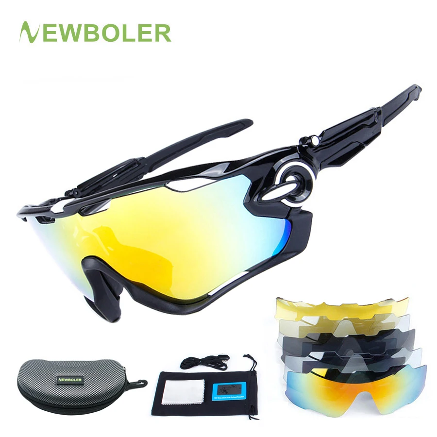 NEWBOLER Polarized Fishing Glasses 5 Lenses with Night Version Fishing
