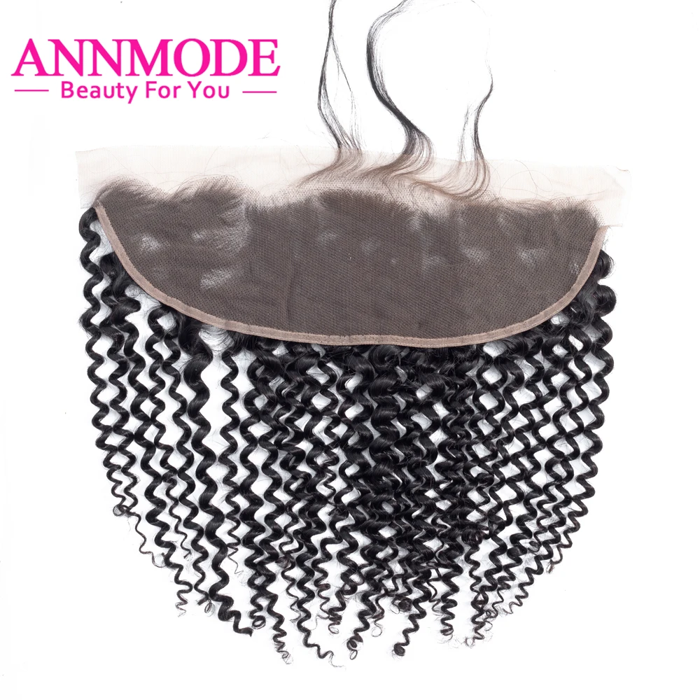 Brazilian Remy Hair Bundles With Frontal 13x4 Kinky Curly Lace Frontal With Bundles 100% Human Hair Bundles With Frontal Annmode