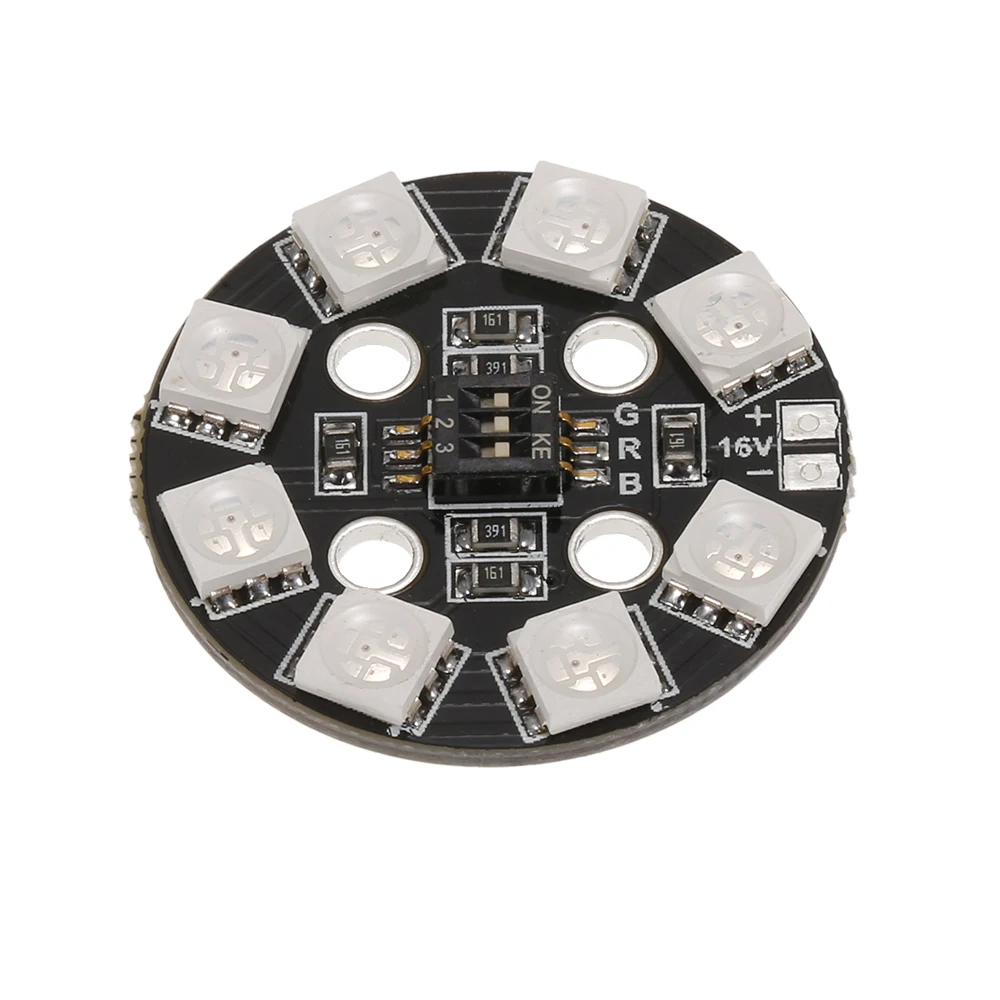 Matek Systems Round RGB LED Circle Board 7-colors X8 16V Navigation Light For FPV RC Multicopter Quadcopter Car | Игрушки и хобби