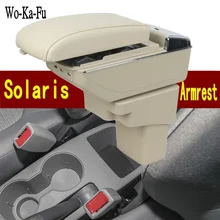 For HyundaiSolaris Solaris armrest central Store content Storage box with cup holder ashtray products armrest box for hyundai solaris 2 2017 central console arm store content box cup holder ashtray with rise and down function part