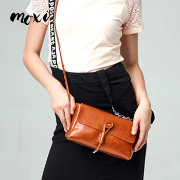 

Moxi Women Mini Bags Genuine Leather Messenger Bags Female Cover Cowskin Small Women Bags All-match Party Package Ladies