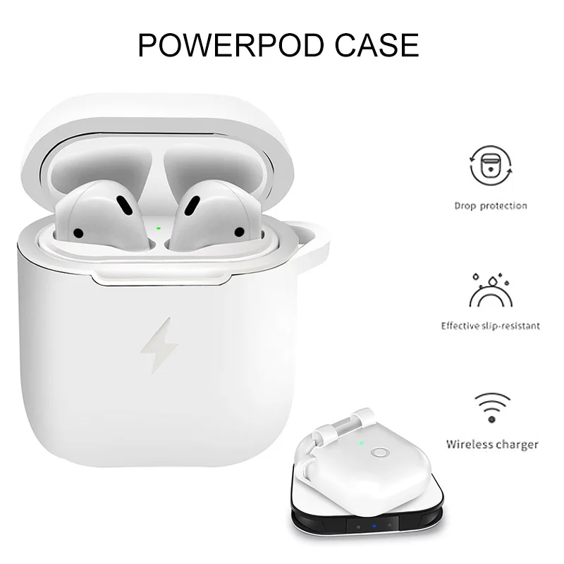 Чехол для беспроводного зарядного устройства Airpods QI Standard 1/2 чехол приемника