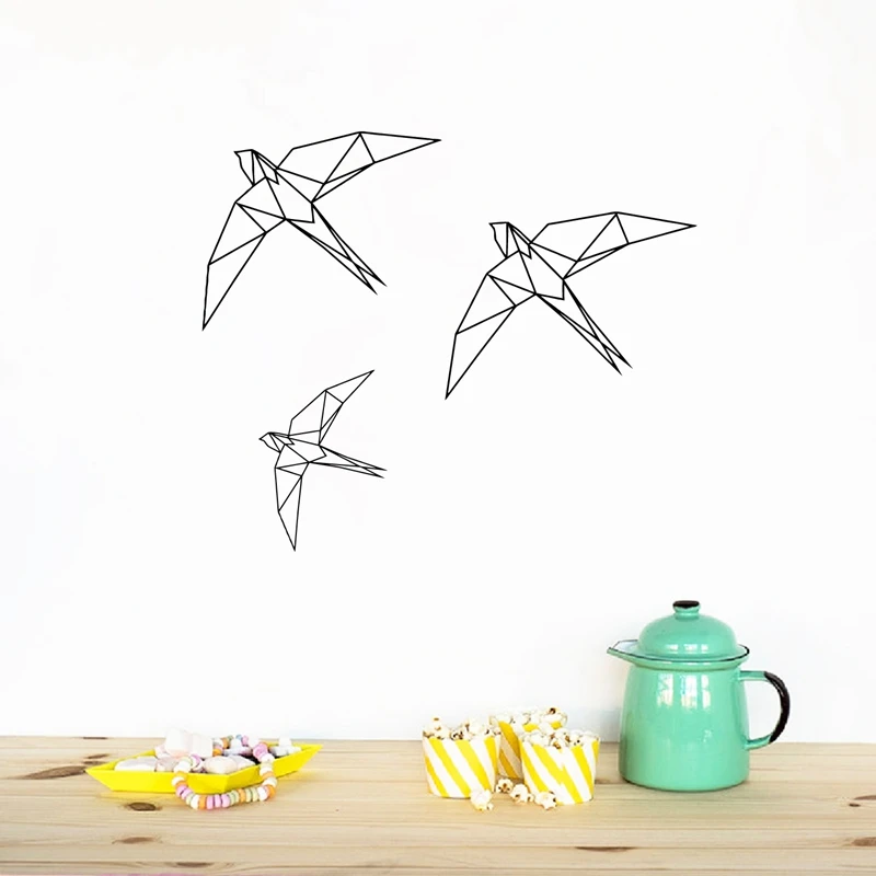 Origami Birds Vinyl Wall Sticker