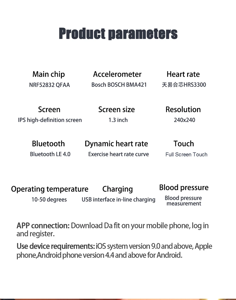DIGOOR TF9 Smart watch men women IP67 waterproof Support multiple sport models Heart Rate Blood pressure Monitoring Fitness bracelet (15)