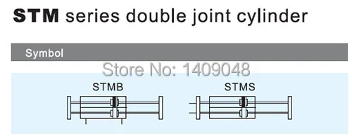 GOGO Высокое качество двойной поршневой шток пневматического привода STMB диаметр 20 мм ход 25/50/75 Таблица Наконечник поперечной рулевой тяги воздушный цилиндр