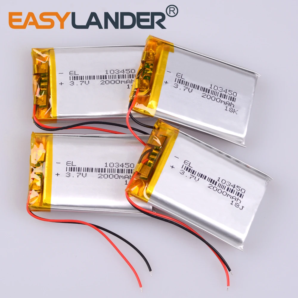 103450 3 7 V 2000mAh Lipo полимерная литиевая аккумуляторная батарея для MP3 GPS навигатор DVD