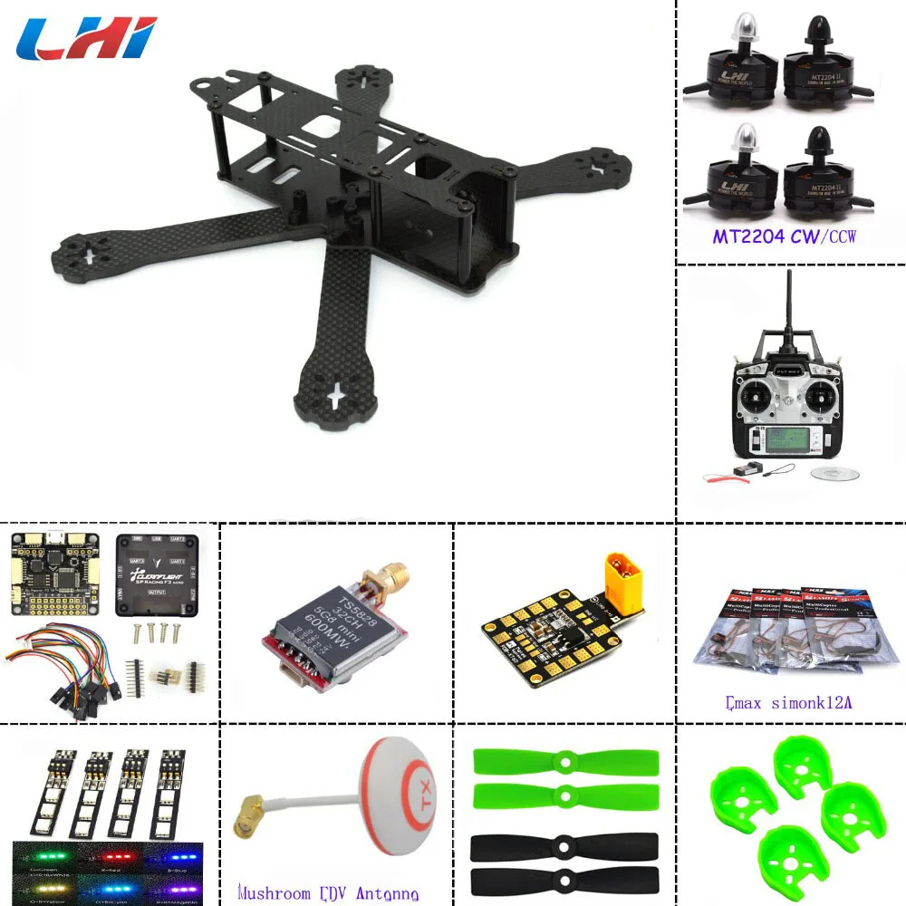 Зарядное устройство Lipo углеродного волокна Diy мини-Дрон 220 220 мм Квадрокоптер рама для мультикоптера Qav-r 220+ f3 игровые джойстики Lhi 2204 2300kv