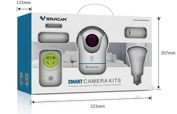 

Vstarcam ip camera E27 HD 720P smart kits Support ZigBee/ RF/ IR control WIFI remote control wifi Smart kits