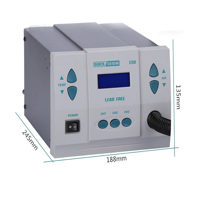 Оригинальная Тепловая пушка 1000w220/110 V QUICK 861DW без свинца паяльная станция с горячим