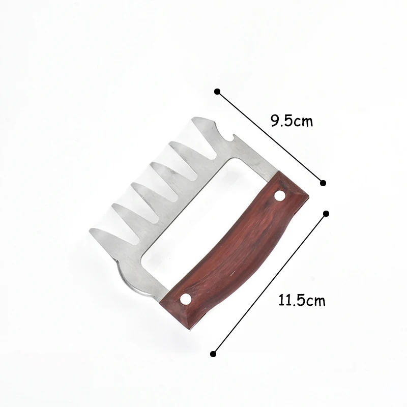 Тянут вилка для курицы слеза инструмент говядина шред барбекю гриль инструмент когти медведя мясо Нержавеющая сталь Шредер вилка для барбекю 1/2 шт