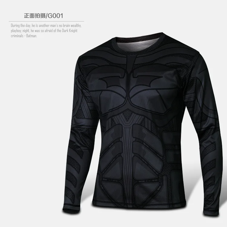 Avengers Marvel Spide Iron man X Men Compression Shirt Men Fitness