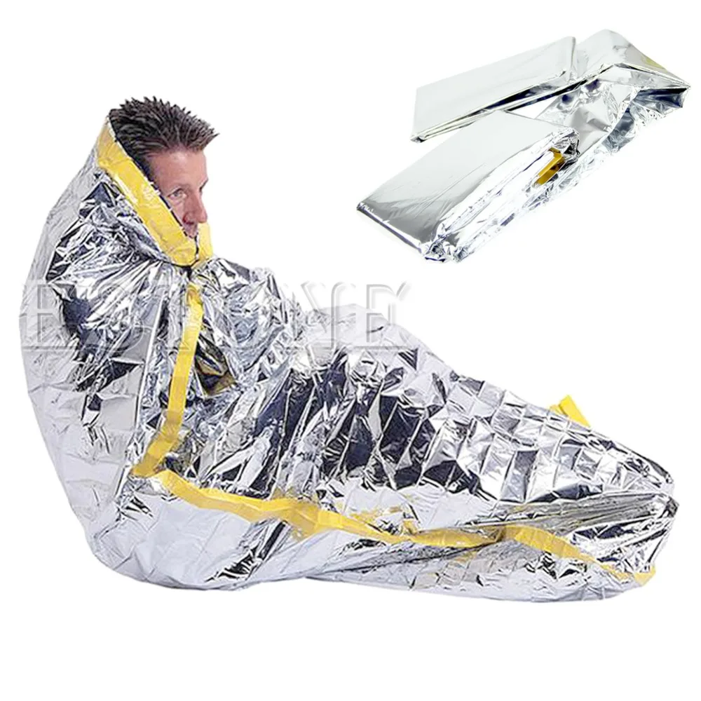 

Portable Waterproof Silver Reusable Emergency Foil Camping Survival Sleeping Bag
