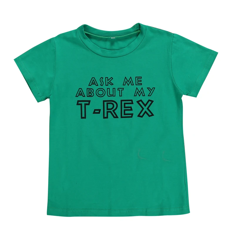 Футболка для мальчиков г. Летняя футболка детская футболка с принтом животных детская одежда динозавр в масках, Ask Me About My T-Rex Fortnight Fornite