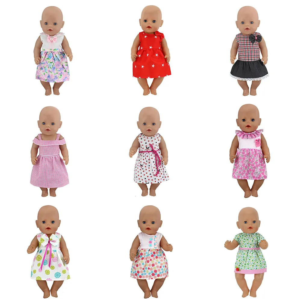 

New Dress Wear For 43cm Zapf Baby Born Doll Reborn Babies Dolls Clothes