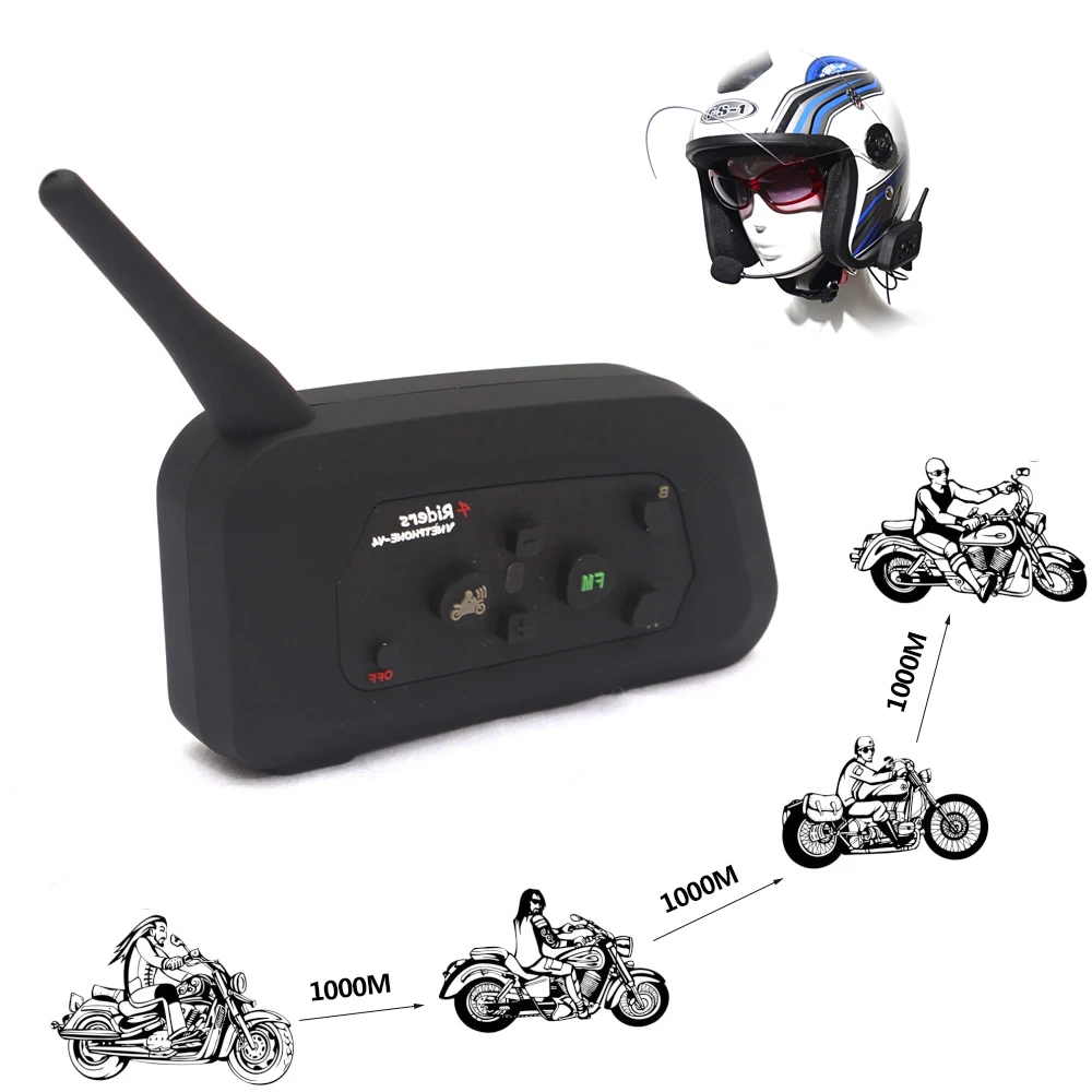 1200М v4 Bluetooth Интерком Гарнитура шлем вызовов Автоматический ответ по Bluetooth 3.5 4 одновременных говоря 1200М v4 Bluetooth Интерком Гарнитура шлем вызовов Автоматический ответ по Bluetooth 3.5 4 одновременных говоря