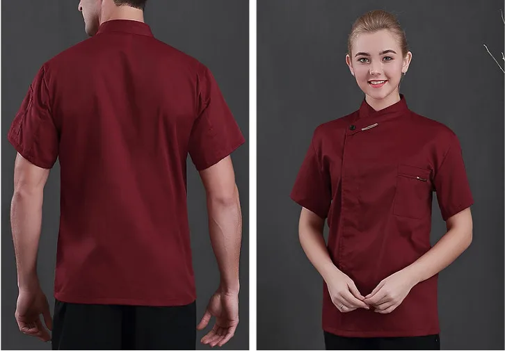 Новое поступление Мужчины кухня повар ресторана спецодежда униформа повар несколько цветов рубашка Двойной Брестед шеф-повар куртка