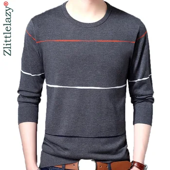 

2019 brand korean style thin striped pull sweater men wear jersey mensluxury pullover mens sweaters male spring fashions 24009