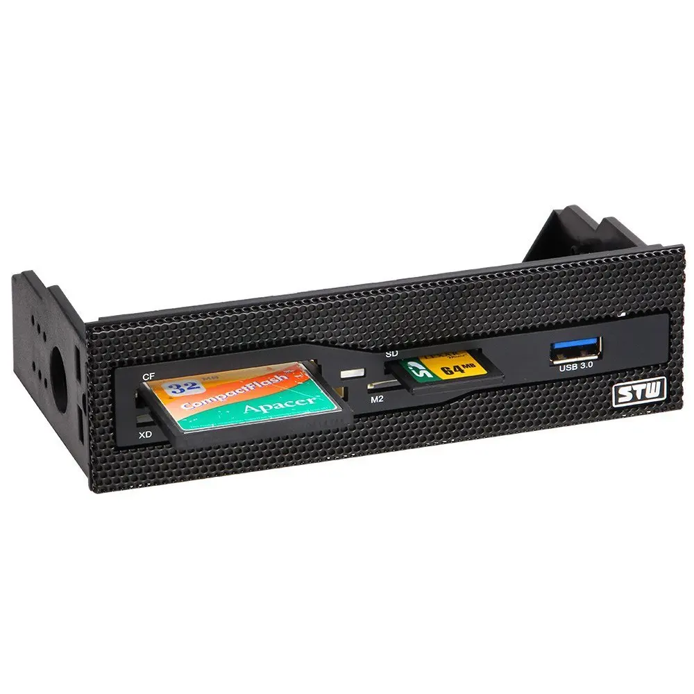 ПК 5 25 &quotBay Mesh все в одном USB Фронтальная панель CF/XD/MS/M2/SD/TF Внутренний 2 .0 кардридер