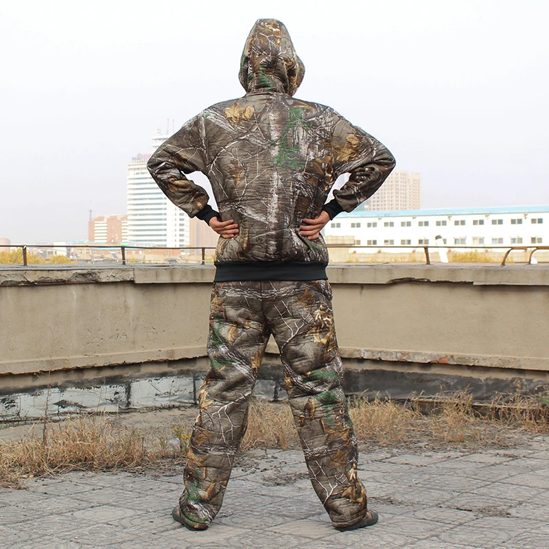 

Men Winter Camouflage Hunting Bionic Ghillie Suit Snipper Outdoor Warm Fleece Fishing Hunting Clothes Camo Hunting Jacket Pants