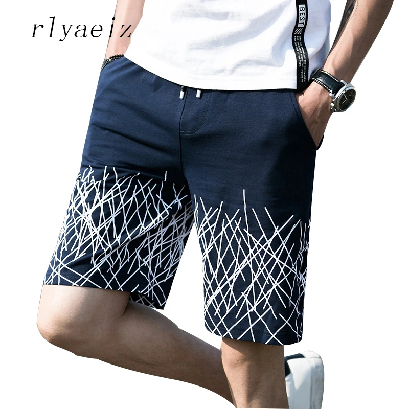 Rlyaeiz High Quality 2018 Summer Casual Comfortable Shorts Men Drawstring Short Mens Cotton