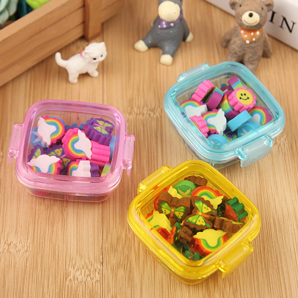 

20Pcs/Box Cute Rainbow Butterfly Flower Rubber Eraser Kid Gift School Stationery
