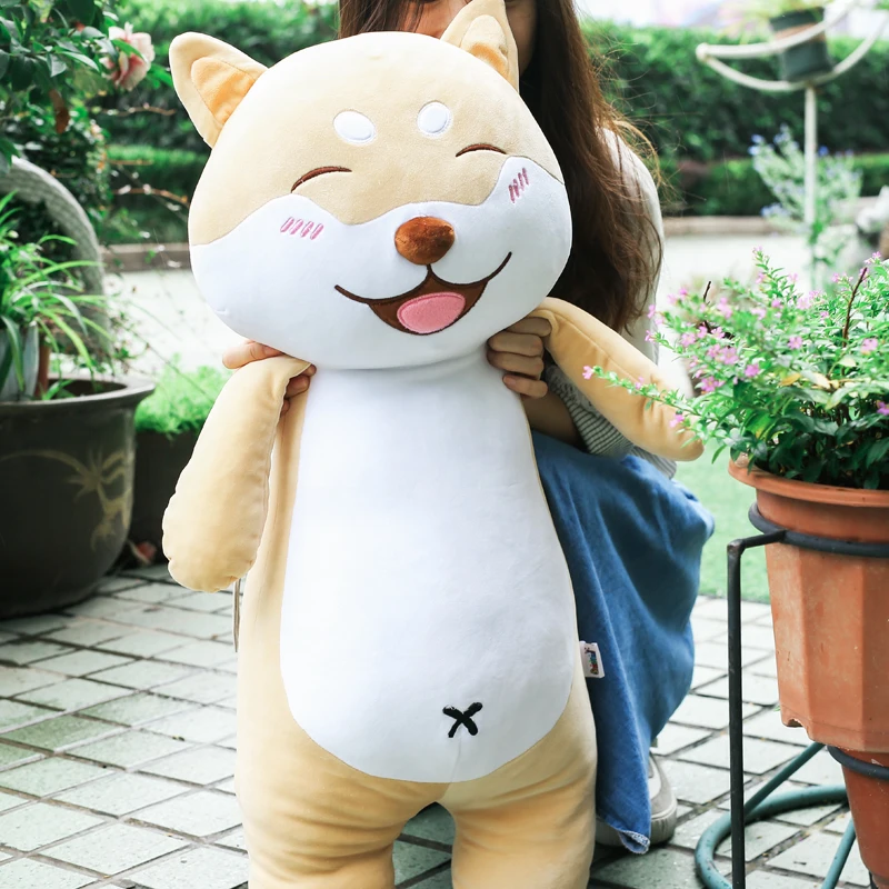 Kawaii Smile Мягкие плюшевые собака куклы Пуховые хлопковые собаки животные детские